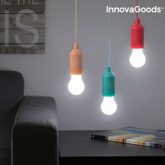 Висяща LED лампа крушка с въженце InnovaGoods