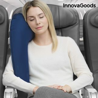 Надуваема възглавница за пътуване InnovaGoods с връзка за закачане към седалката