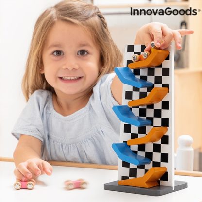 Детска дървена рампа с 4 броя колички InnovaGoods