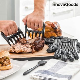 Нокти за месо с ръкавици за горещи повърхности и четка за готвене InnovaGoods