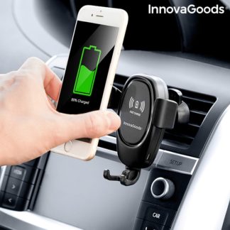Стойка за телефон и безжично зарядно за кола InnovaGoods 2 в 1