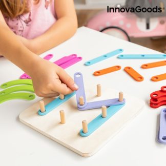 Дървена игра пъзел за учене на букви и цифри InnovaGoods Koogame