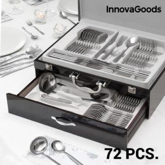 Луксозен комплект прибори за хранене от неръждаема стомана InnovaGoods Cook D'Lux - 72 броя