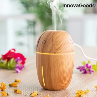Мини овлажнител за въздух с дифузер за етерични масла InnovaGoods Honey Pine