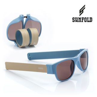 Сгъваеми слънчеви очила Sunfold AC5 - полароид, сини и бежови