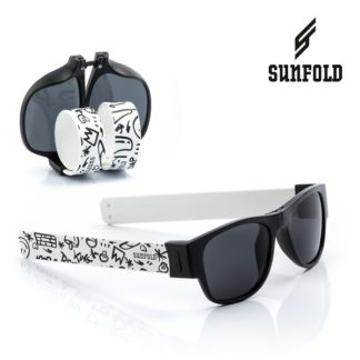 Сгъваеми слънчеви очила Sunfold ST2 - полароид, черни и бели