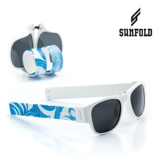 Сгъваеми слънчеви очила Sunfold ST3 - полароид, сини и бели
