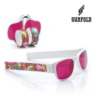 Сгъваеми слънчеви очила Sunfold TR4 - полароид, розови и бели