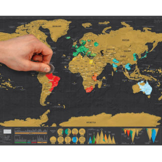 Скреч карта на света Делукс - световна карта за изтриване