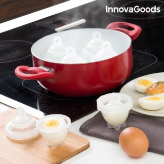 Форми за варене на яйца без черупки InnovaGoods - 6 броя