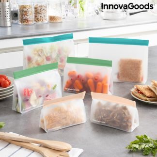 Вакуум пликове за храна за многократна употреба InnovaGoods Zags - 6 броя 1