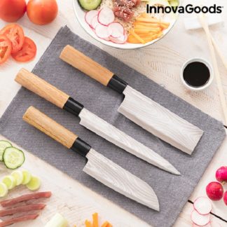 Комплект кухненски ножове с калъф Damas·Q InnovaGoods