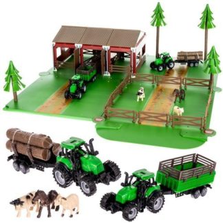 Детски играчки ферма с животни и трактори