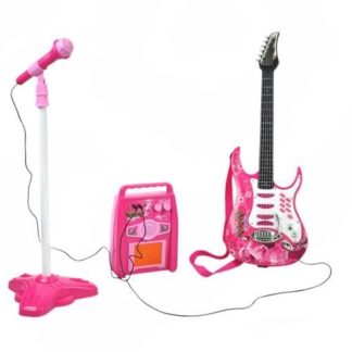 Електрическа китара за деца в розово
