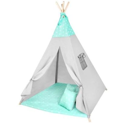Индианска палатка за деца с прозорче и възглавници