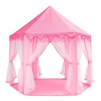 Детска палатка за игра - замък в розово