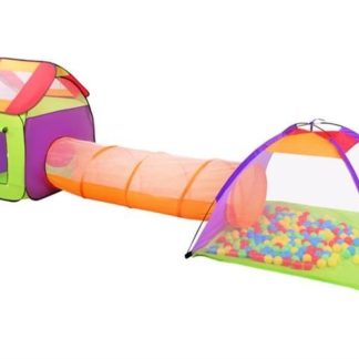 Палатка с тунел за деца с топки за игра