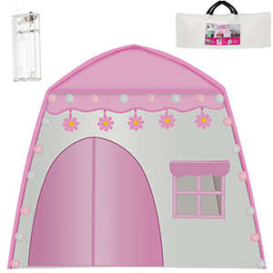 Детска розова палатка във формата на къща