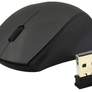 Мини безжична мишка за компютър в черен цвят