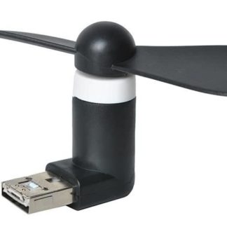Мини вентилатор с usb зареждане в черен цвят