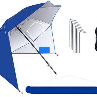 Лежащ плажен чадър 260 см с uv протекция