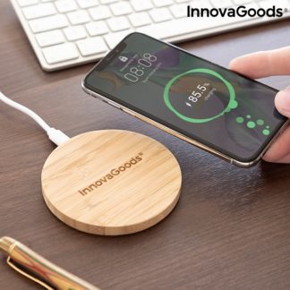 Безжично зарядно от бамбук за телефон InnovaGoods