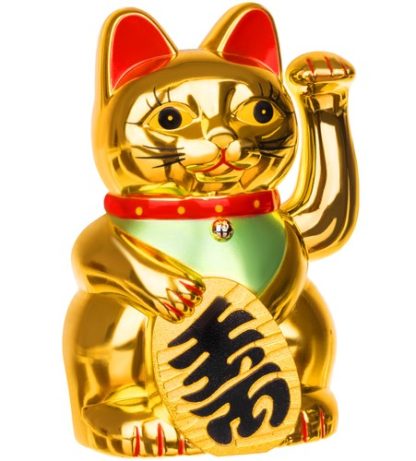Китайска котка за късмет в златен цвят