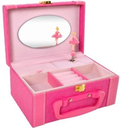Музикална кутия с балерина в розов цвят